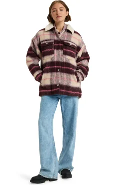 Roxy Abrigo a cuadros estilo camisa^Mujer Chaquetas|Camisas Y Blusas