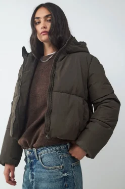 Balmohk Abrigo acolchado capucha^Mujer Chaquetas