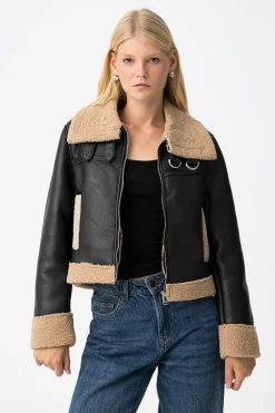 Tiffosi Abrigo con Efecto Piel Combinado^Mujer Abrigos