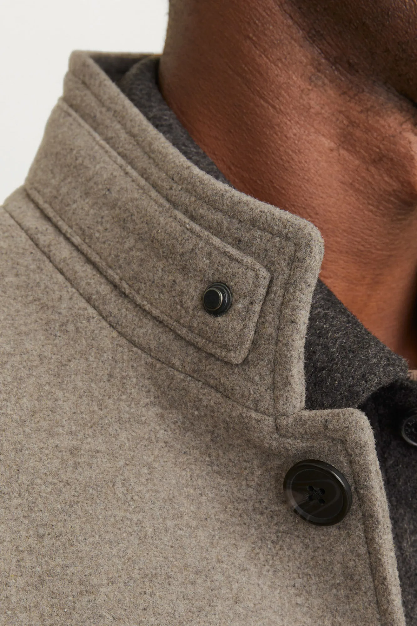 Jack & Jones Abrigo corto de lana con cuello alto^Hombre Abrigos