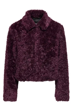 Only Abrigo corto efecto pelo^Mujer Abrigos