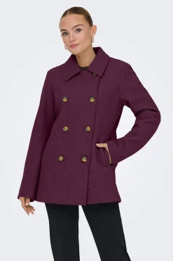 Only Abrigo corto paño^Mujer Abrigos