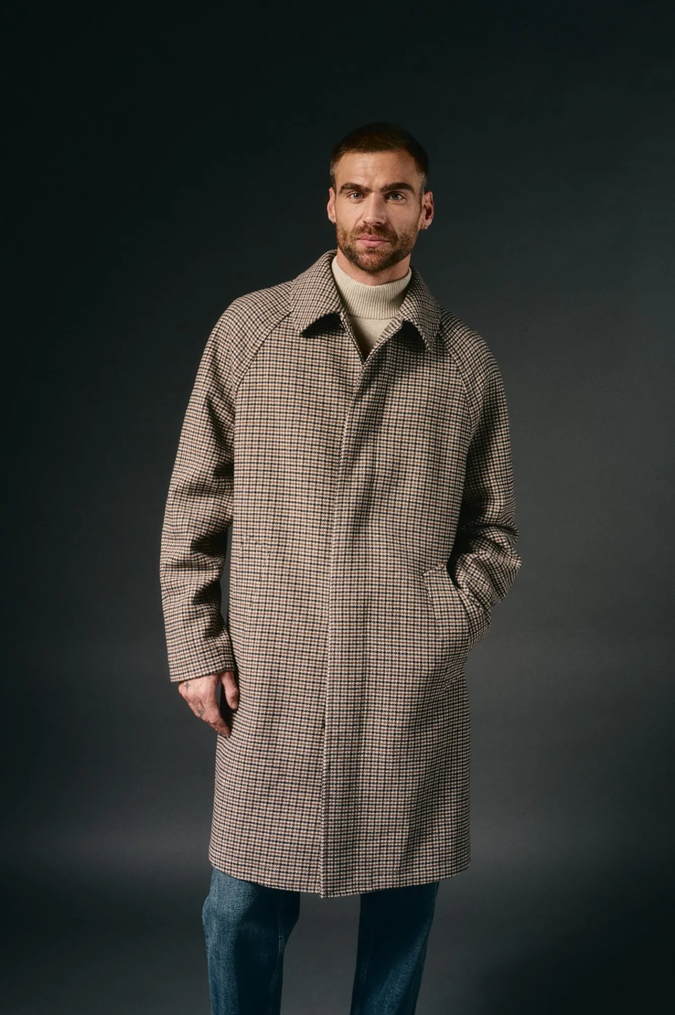 OOTO Abrigo cuadro inglesado^Hombre Abrigos