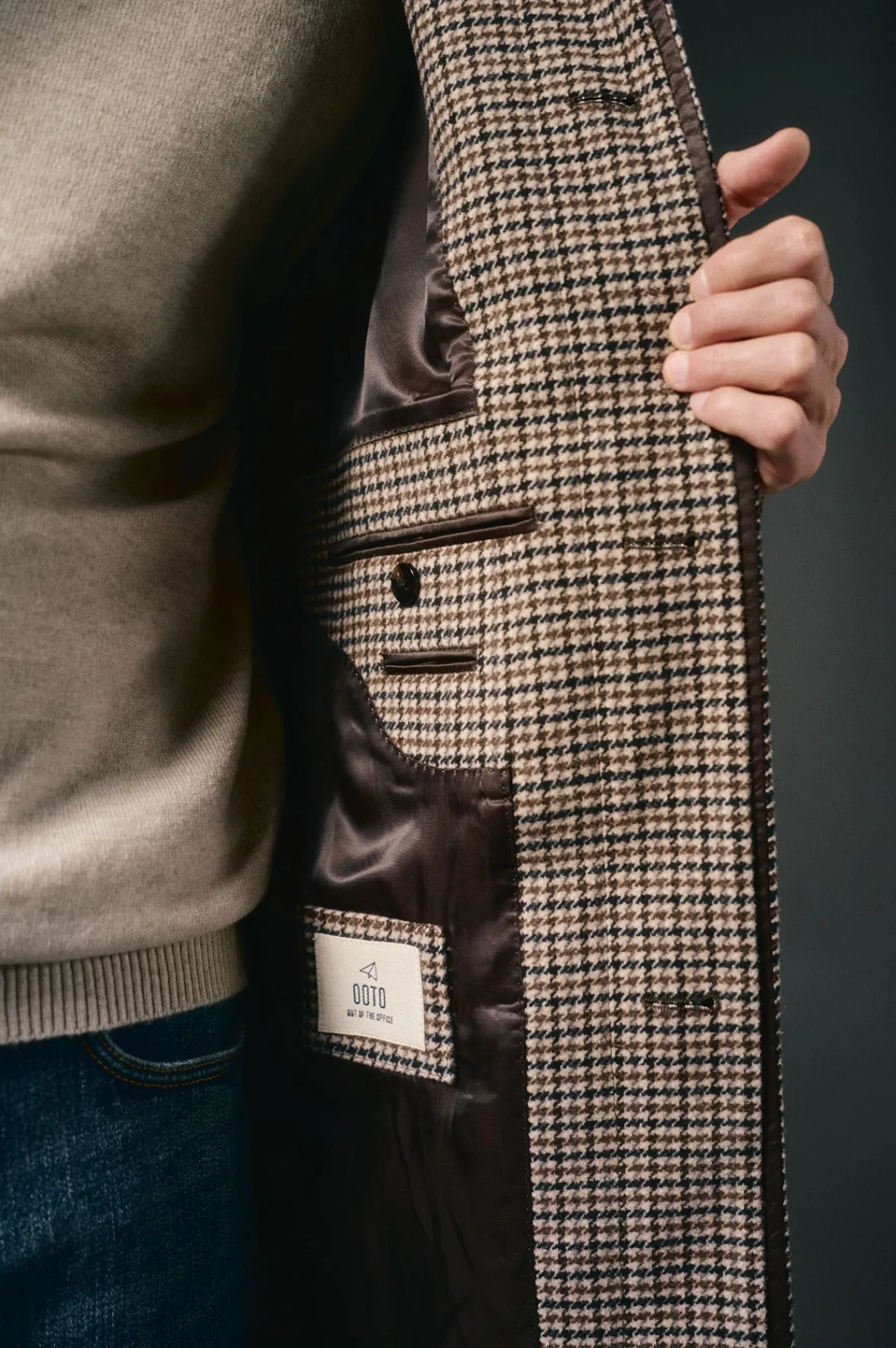 OOTO Abrigo cuadro inglesado^Hombre Abrigos