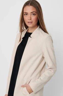 Only Abrigo de ante estilo levita^Mujer Abrigos