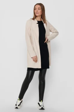 Only Abrigo de ante estilo levita^Mujer Abrigos