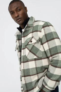 Tiffosi Abrigo de cuadros con lana^Hombre Abrigos