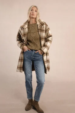 Molly Bracken Abrigo de manga larga con cuello solapa^Mujer Abrigos