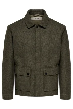 Only & Sons Abrigo de pa&ntilde;o corto^Hombre Abrigos
