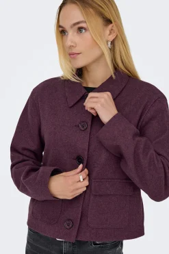 JDY Abrigo de pa&ntilde;o corto^Mujer Abrigos