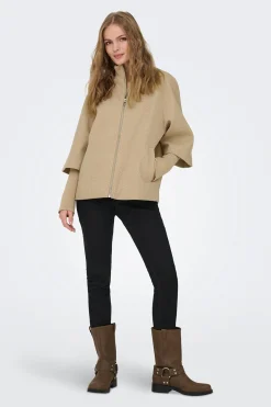 JDY Abrigo de pa&ntilde;o cremallera^Mujer Abrigos