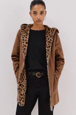 Cortefiel Abrigo efecto doble faz reversible^Mujer Abrigos