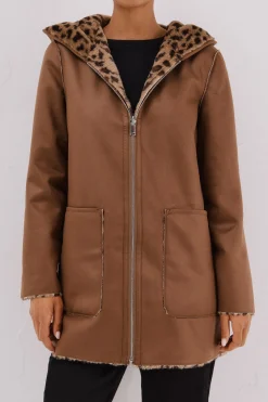 Cortefiel Abrigo efecto doble faz reversible^Mujer Abrigos