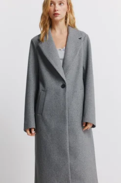 Springfield Abrigo largo bolsillos diagonales^Mujer Abrigos