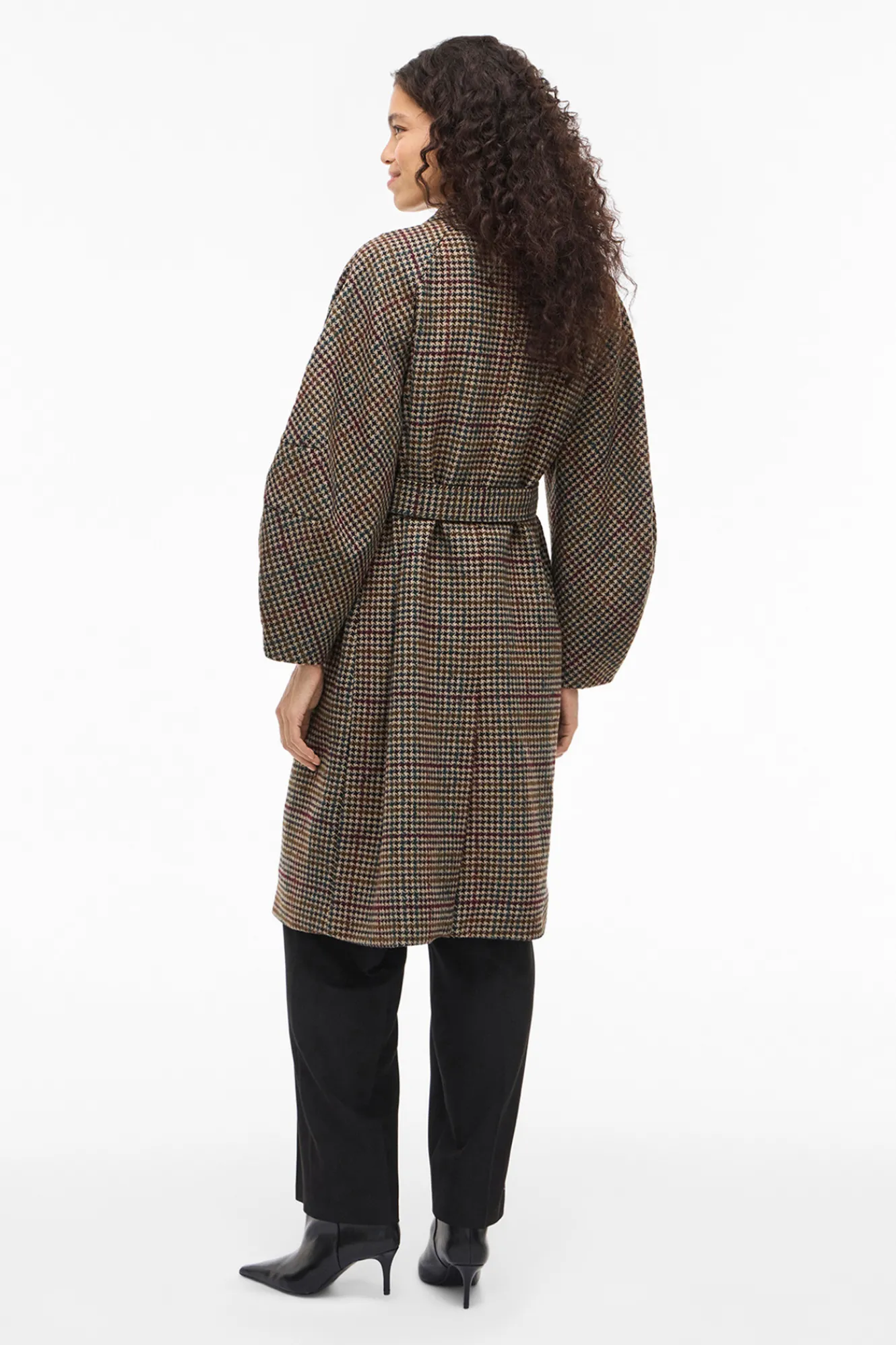 Vila Abrigo largo de lana con cuadros^Mujer Abrigos
