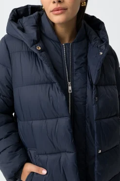 Tiffosi Abrigo Largo de Nailon Acolchado^Mujer Abrigos