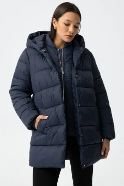 Tiffosi Abrigo Largo de Nailon Acolchado^Mujer Abrigos