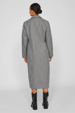 Vila Abrigo largo de pa&ntilde;o con solapas^Mujer Abrigos