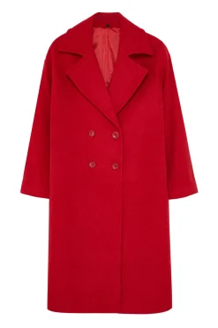 Trendyol Abrigo largo oversize de lana^Mujer Abrigos