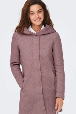 Only Abrigo midi de pa&ntilde;o^Mujer Abrigos