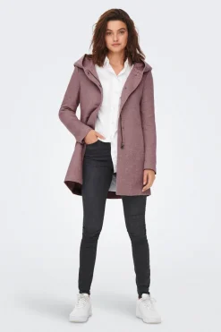 Only Abrigo midi de pa&ntilde;o^Mujer Abrigos