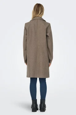 Only Abrigo midi de pa&ntilde;o^Mujer Abrigos