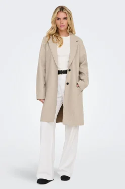 Only Abrigo midi de pa&ntilde;o^Mujer Abrigos