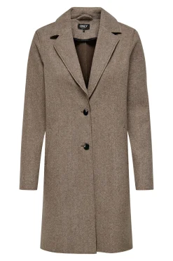 Only Abrigo midi de pa&ntilde;o^Mujer Abrigos