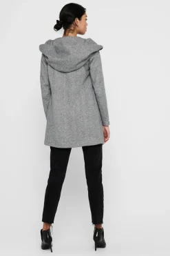 Only Abrigo midi de pa&ntilde;o^Mujer Abrigos