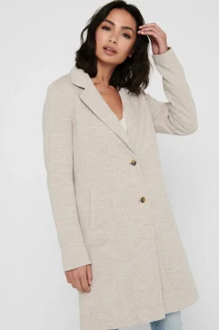 Only Abrigo midi de pa&ntilde;o^Mujer Abrigos