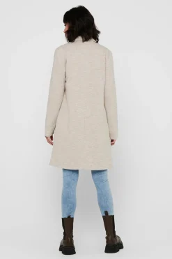 Only Abrigo midi de pa&ntilde;o^Mujer Abrigos