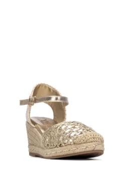 XTI Alpargata Cu&ntilde;a Trenzado Metalizado^Mujer Sandalias