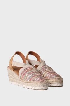 Toni Pons Alpargata de cu&ntilde;a media en rafia multicolor^Mujer Sandalias