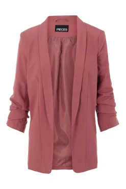 Pieces Americana manga 3/4 con detalle solapa y manga fruncida. Sin botones.^Mujer Chaquetas