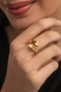 Singularu Anillo Abbraccio Amour B.Oro^Mujer Bisutería