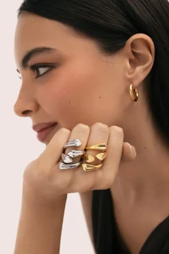 Singularu Anillo Abbraccio Amour B.Oro^Mujer Bisutería