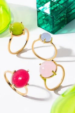 Singularu Anillo Celebrate Pink Ba&ntilde;o Oro^Mujer Bisutería