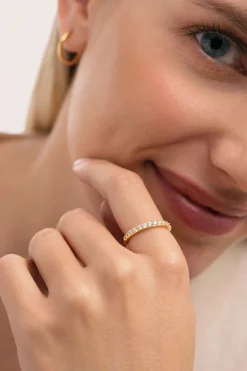 Singularu Anillo Shine Plata Baño Oro 18kt^Mujer Bisutería