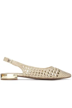 XTI Bailarina rejilla trenzada tac&oacute;n bajo^Mujer Bailarinas