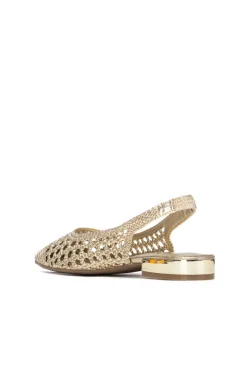 XTI Bailarina rejilla trenzada tac&oacute;n bajo^Mujer Bailarinas