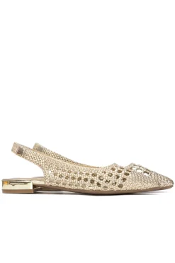 XTI Bailarina rejilla trenzada tac&oacute;n bajo^Mujer Bailarinas