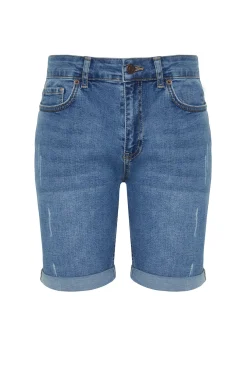 Trendyol Bermudas vaqueras ajustadas^Hombre Bermudas|Pantalones