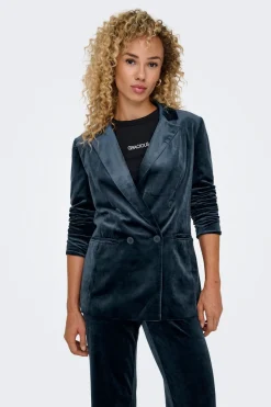 Only Blazer cruzada de terciopelo^Mujer Chaquetas|Total Look