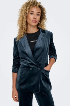 Only Blazer cruzada de terciopelo^Mujer Chaquetas|Total Look