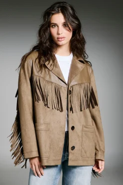 Only Blazer de ante con flecos^Mujer Chaquetas