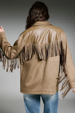 Only Blazer de ante con flecos^Mujer Chaquetas