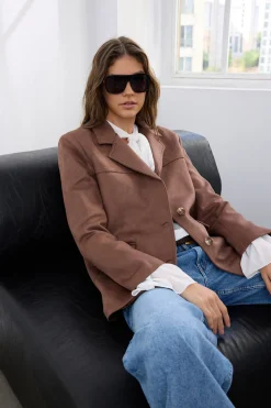 Trendyol Blazer efecto ante^Mujer Chaquetas