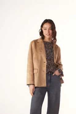 Slowlove Blazer efecto ante^Mujer Chaquetas