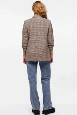 Pieces Blazer estampada floral con manga tres cuartos^Mujer Chaquetas