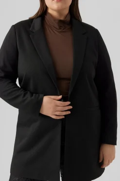 Vero Moda Curve Blazer manga larga con bolsillos talla grande^Mujer Chaquetas